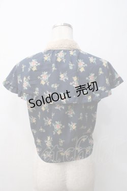 画像2: axes femme / ブーケ柄SETUP風ワンピース M 紺 Y-25-05-29-005-AX-OP-SZ-ZI