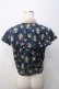 画像2: axes femme / ブーケ柄SETUP風ワンピース M 紺 Y-25-05-29-005-AX-OP-SZ-ZY (2)