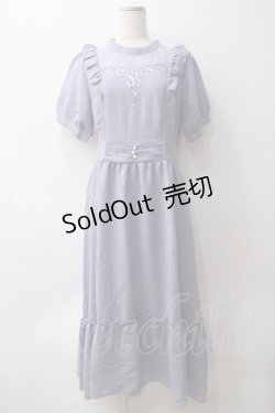 画像1: axes femme / すみれ刺繍ワンピース  ラベンダー Y-25-05-29-045-AX-OP-SZ-ZY
