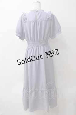 画像2: axes femme / すみれ刺繍ワンピース  ラベンダー Y-25-05-29-045-AX-OP-SZ-ZY