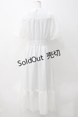 画像2: axes femme / すみれ刺繍ワンピース  白 Y-25-05-29-046-AX-OP-SZ-ZY