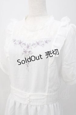 画像3: axes femme / すみれ刺繍ワンピース  白 Y-25-05-29-046-AX-OP-SZ-ZY