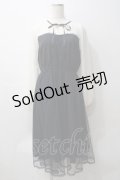 axes femme POETIQUE / チュールデザインワンピース M 紺 Y-25-05-29-048-AX-OP-SZ-ZY