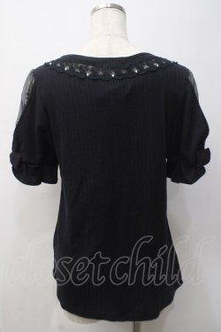 画像2: axes femme / 袖デザイン半袖プルオーバー M 紺 Y-25-05-29-006-AX-TO-SZ-ZY