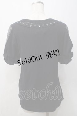 画像2: axes femme / 袖デザイン半袖プルオーバー M 紺 Y-25-05-29-006-AX-TO-SZ-ZY