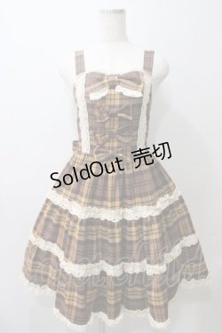 画像1: axes femme kawaii / タータンチェックジャンスカ M イエロー Y-25-05-29-054-AX-OP-SZ-OS