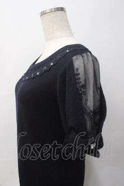 画像3: axes femme / 袖デザイン半袖プルオーバー M 紺 Y-25-05-29-006-AX-TO-SZ-ZY