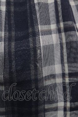 画像3: axes femme POETIQUE / チェック×チュールワンピース M 紺 Y-25-05-29-057-AX-OP-SZ-ZY