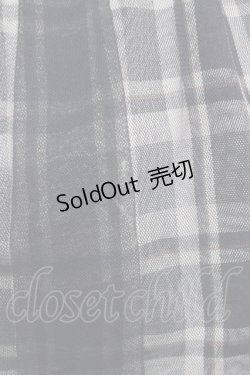 画像3: axes femme POETIQUE / チェック×チュールワンピース M 紺 Y-25-05-29-057-AX-OP-SZ-ZY
