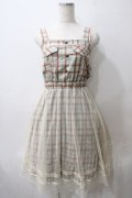axes femme POETIQUE / チェック×チュールワンピース M ミント Y-25-05-29-058-AX-OP-SZ-ZY