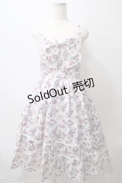 画像1: axes femme / ビッグリボン×ローズジャンパースカート【mobility限定商品】  ピンク Y-25-05-29-059-AX-OP-SZ-ZY