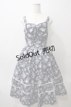 画像1: axes femme / ビッグリボン×ローズジャンパースカート【mobility限定商品】  紺 Y-25-05-29-060-AX-OP-SZ-ZY