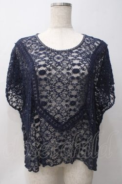 画像1: axes femme / 総レースアンサンブル M 紺 Y-25-05-29-007-AX-TO-SZ-ZY