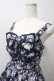 画像3: axes femme / ビッグリボン×ローズジャンパースカート【mobility限定商品】  紺 Y-25-05-29-060-AX-OP-SZ-ZY (3)
