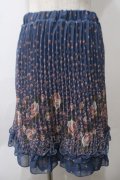 axes femme / 花柄スカート M 紺 Y-25-05-29-069-AX-SK-SZ-ZY
