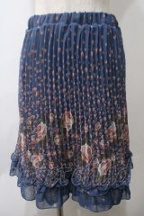 axes femme / 花柄スカート M 紺 Y-25-05-29-069-AX-SK-SZ-ZI