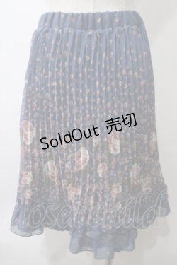 画像2: axes femme / 花柄スカート M 紺 Y-25-05-29-069-AX-SK-SZ-ZI