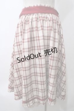 画像2: axes femme POETIQUE / チェックラッフルフリルスカート M アカ Y-25-05-29-070-AX-SK-SZ-ZY