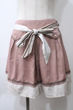 画像1: axes femme / バイカラーフレアキュロット M 淡ピンク Y-25-05-29-072-AX-PA-SZ-ZY
