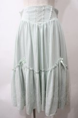 axes femme kawaii / ヴィンテージシフォンスカート M ミント Y-25-05-29-075-AX-SK-SZ-ZI