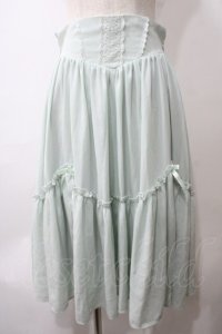 axes femme kawaii / ヴィンテージシフォンスカート M ミント Y-25-05-29-075-AX-SK-SZ-ZI