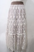 axes femme POETIQUE / レースティアードロングスカート M キナリ Y-25-05-29-077-AX-SK-SZ-ZY