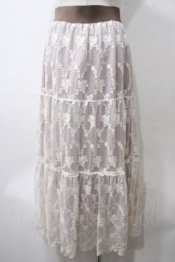 画像2: axes femme POETIQUE / レースティアードロングスカート M キナリ Y-25-05-29-077-AX-SK-SZ-ZY