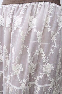 画像3: axes femme POETIQUE / レースティアードロングスカート M キナリ Y-25-05-29-077-AX-SK-SZ-ZY