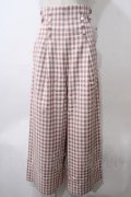 axes femme POETIQUE / ギンガムワイドパンツ M アワピンク Y-25-05-29-084-AX-PA-SZ-ZY
