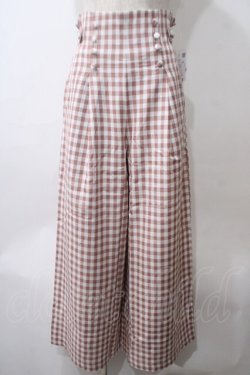 画像1: axes femme POETIQUE / ギンガムワイドパンツ M アワピンク Y-25-05-29-084-AX-PA-SZ-ZY