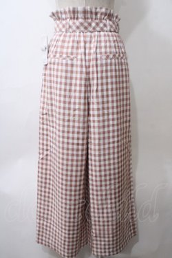 画像2: axes femme POETIQUE / ギンガムワイドパンツ M アワピンク Y-25-05-29-084-AX-PA-SZ-ZY