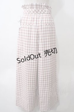 画像2: axes femme POETIQUE / ギンガムワイドパンツ M アワピンク Y-25-05-29-084-AX-PA-SZ-ZY
