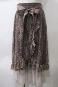 axes femme / ラッフルフリルレーススカート F 茶 Y-25-05-29-086-AX-SK-SZ-ZY