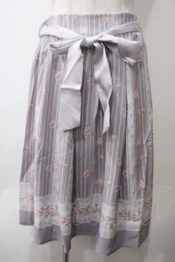 画像1: axes femme / チューリップ柄ミドルスカート M ラベンダー Y-25-05-29-087-AX-SK-SZ-ZY