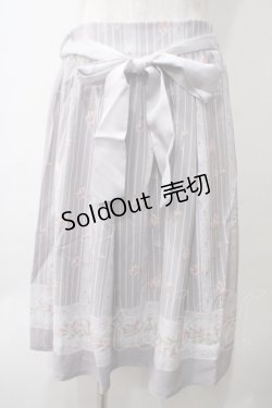 画像1: axes femme / チューリップ柄ミドルスカート M ラベンダー Y-25-05-29-087-AX-SK-SZ-ZI