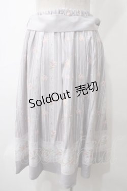 画像2: axes femme / チューリップ柄ミドルスカート M ラベンダー Y-25-05-29-087-AX-SK-SZ-ZI