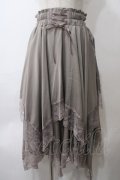 axes femme / VTG風サテンイレヘムスカート F 茶 Y-25-05-29-090-AX-SK-SZ-ZY