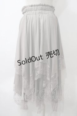 画像2: axes femme / VTG風サテンイレヘムスカート F 茶 Y-25-05-29-090-AX-SK-SZ-ZY