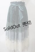 axes femme / グラデーションスカート  グリーン Y-25-05-29-092-AX-SK-SZ-ZY