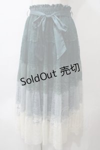 axes femme / グラデーションスカート  グリーン Y-25-05-29-092-AX-SK-SZ-ZY