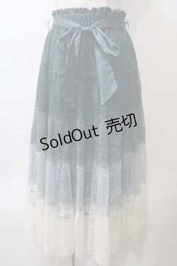 画像1: axes femme / グラデーションスカート  グリーン Y-25-05-29-092-AX-SK-SZ-ZY