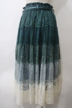 画像2: axes femme / グラデーションスカート  グリーン Y-25-05-29-092-AX-SK-SZ-ZY