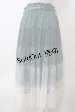 画像2: axes femme / グラデーションスカート  グリーン Y-25-05-29-092-AX-SK-SZ-ZY