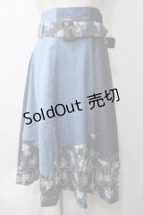 axes femme / パッチワークスカート M ブルー Y-25-05-29-093-AX-SK-SZ-ZI