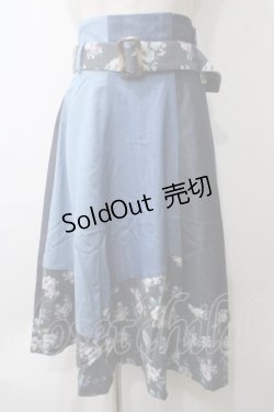 画像1: axes femme / パッチワークスカート M ブルー Y-25-05-29-093-AX-SK-SZ-ZI
