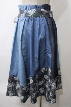 画像2: axes femme / パッチワークスカート M ブルー Y-25-05-29-093-AX-SK-SZ-ZY