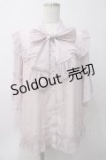 axes femme / シアーフリルボータイブラウス  ピンク Y-25-05-29-010-AX-BL-SZ-ZY