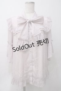 axes femme / シアーフリルボータイブラウス  ピンク Y-25-05-29-010-AX-BL-SZ-ZY