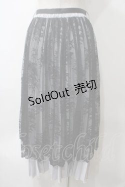 画像2: 【SALE】axes femme POETIQUE / レース重ねプリーツスカート M グレー Y-25-05-29-098-AX-SK-SZ-ZT125
