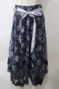 axes femme / フローラルレースイレヘムスカート F 紺 Y-25-05-29-101-AX-SK-SZ-ZY